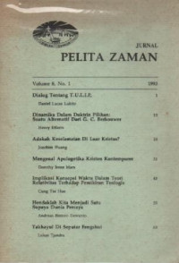 Image of Jurnal Pelita Zaman Volume 8 No. 1 Tahun 1993