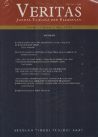 Image of VERITAS Jurnal Teologi dan Pelayanan Volume 17 No. 1 { Juni 2018 } STT SAAT Malang