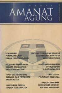 Image of Jurnal AMANAT AGUNG Volume 1 Nomor 1, September 2005
