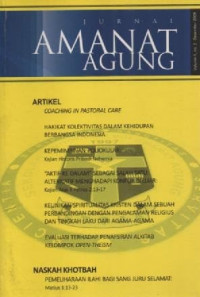 Image of Jurnal AMANAT AGUNG Volume 5 Nomor 2, Desember 2009