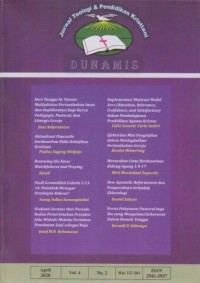 Image of DUNAMIS; Volume 4 Nomor 2, April 2020 Jurnal Teologi dan Pendidikan Kristiani STT Intheos Surakarta