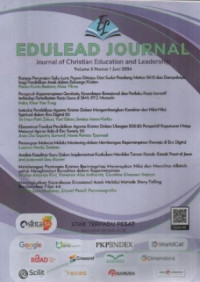 Image of EDULEAD JOURNAL : Journal of Christian Education and Leadership Volume 5 No. 1 ( Juni 2024 )