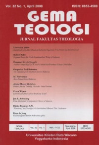 Image of Gema Teologi Volume 32 Nomor 1, April 2008 Jurnal Fakultas Teologi UKDW