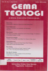 Image of Gema Teologi vol. 34 no. 1 april 2010 jurnal fakultas teologi ukdw yogyakarta indonesia