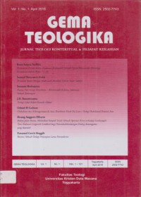 Image of Gema Teologika vol. 1 no. 1 April 2016 Jurnal UKDW Yogyakarta Indonesia