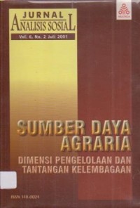 Image of Jurnal Analisis Sosial Vol. 6 No. 2, Juli 2001 