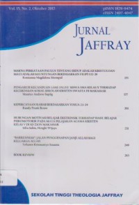 Image of Jurnal Jaffray : Volume 15 No. 2, Oktober 2017