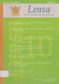 Image of Lensa Jurnal Universitas Pramita Indonesia Tahun 6. Nomor 10. ( Januari - April 2007 )