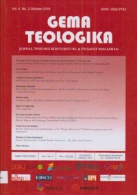Image of Gema Teologika Vol.4 No.2 Oktober 2019, Jurnal Fakultas Teologi UKDW Yogyakarta, Indonesia