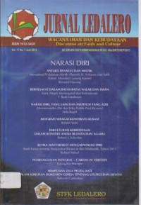 Image of Jurnal Ledalero, Volume 11 Nomor 1 (Juni 2012); Narasi Diri