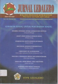 Image of Jurnal Ledalero,Volume 13 Nomor 2 (Desember 2014);Gerakan Sosial untuk Perubahan Sosial