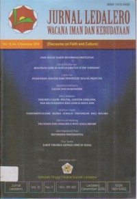 Image of Jurnal Ledalero ,Volume 15.Nomor 2 (Desember 2016);Lima Ratus Tahun Reformasi Protestan