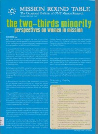 Image of Mission Round Table;The Occasional Bulletin of OMF Mission Research;Volume 1 Number 4, October 2005