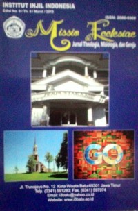 Image of Missio Ecclesiae;Jurnal Institut Injil Indonesia Edisi No.8 Tahun 8, Maret 2019