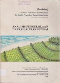 Image of Prosiding Lokakarya Pembahasan Hasil Penelitian dan Analisis Pengelolaan Daerah Aliran Sungai 