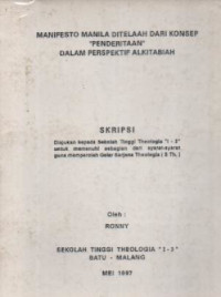 Image of Manifesto Manila Ditelaah dari Konsep Penderitaan dalam Perspektif Alkitabiah