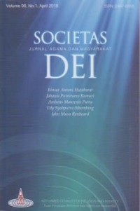 Image of Societas Dei Volume. 6 No.1, April 2019 Jurnal Agama dan Masyarakat