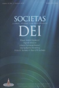 Image of Societas Dei, Volume 6 Nomor 2, Oktober 2019; Jurnal Agama dan Masyarakat