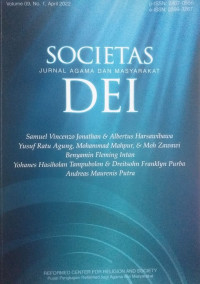 Societas Dei Volume 9 Nomor 1 ( April 2022 ) Jurnal Agama dan Masyarakat