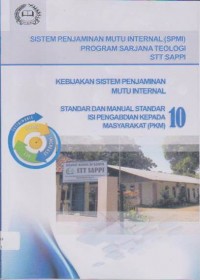 Image of Sistem Penjaminan Mutu Internal (SPMI) Program Sarjana Teologi STT SAPPI, 10:Isi Pengabdian Kepada Masyarakat (PKM)