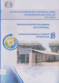 Image of Sistem Penjaminan Mutu Internal (SPMI) Program Sarjana Teologi STT SAPPI, 18:Isi Penelitian