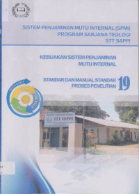 Sistem Penjaminan Mutu Internal (SPMI) Program Sarjana Teologi STT SAPPI, 19:Proses Penelitian