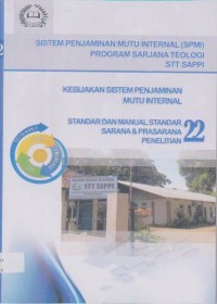 Sistem Penjaminan Mutu Internal (SPMI) Program Sarjana Teologi STT SAPPI, 22:Sarana & Prasarana Penelitian