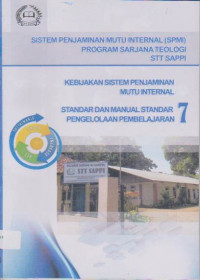 Image of Sistem Penjaminan Mutu Internal (SPMI) Program Sarjana Teologi STT SAPPI, 7:Pengelolaan Pembelajaran