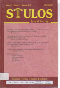 Image of Jurnal Teologi STULOS, Volume 15 Nomor 2 ( Desember 2016 )