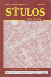 Image of Jurnal Teologi STULOS Volume 11 Nomor 2 (September 2012)