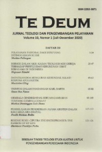 Image of TE DEUM; Volume 10, Nomor 1 (Juli-Desember 2020) Jurnal Teologi dan Pengembangan Pelayanan, STT SAPPI